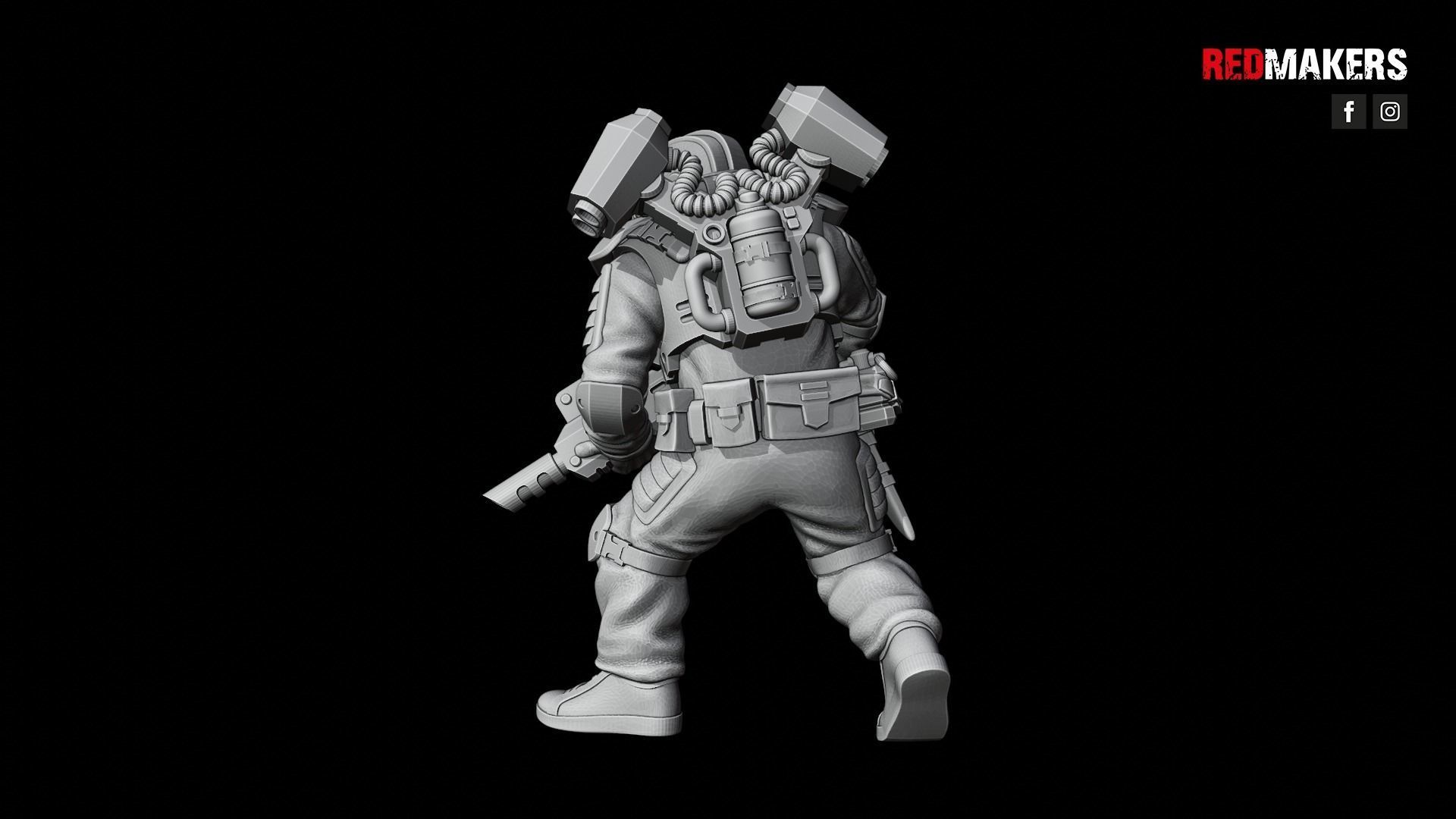 Airborne Division - Squad of the Imperial Force 3D print model_28