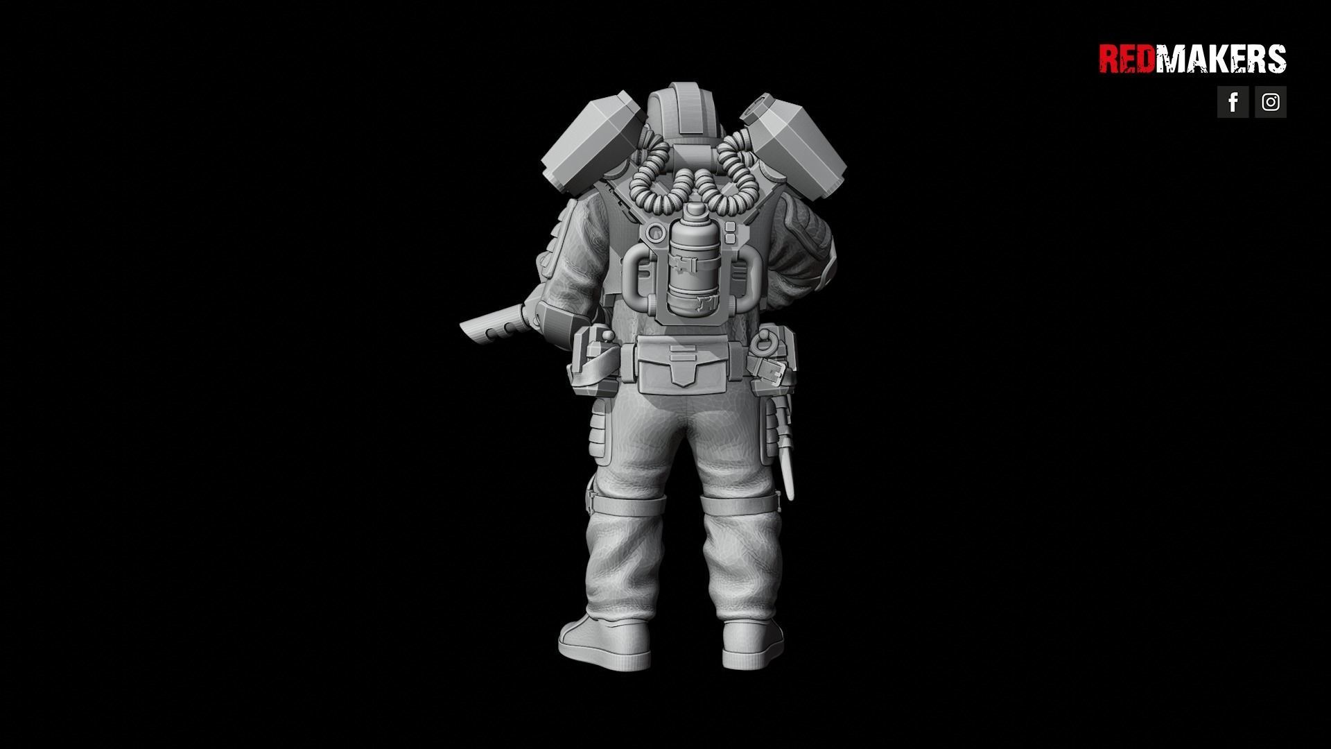 Airborne Division - Squad of the Imperial Force 3D print model_31