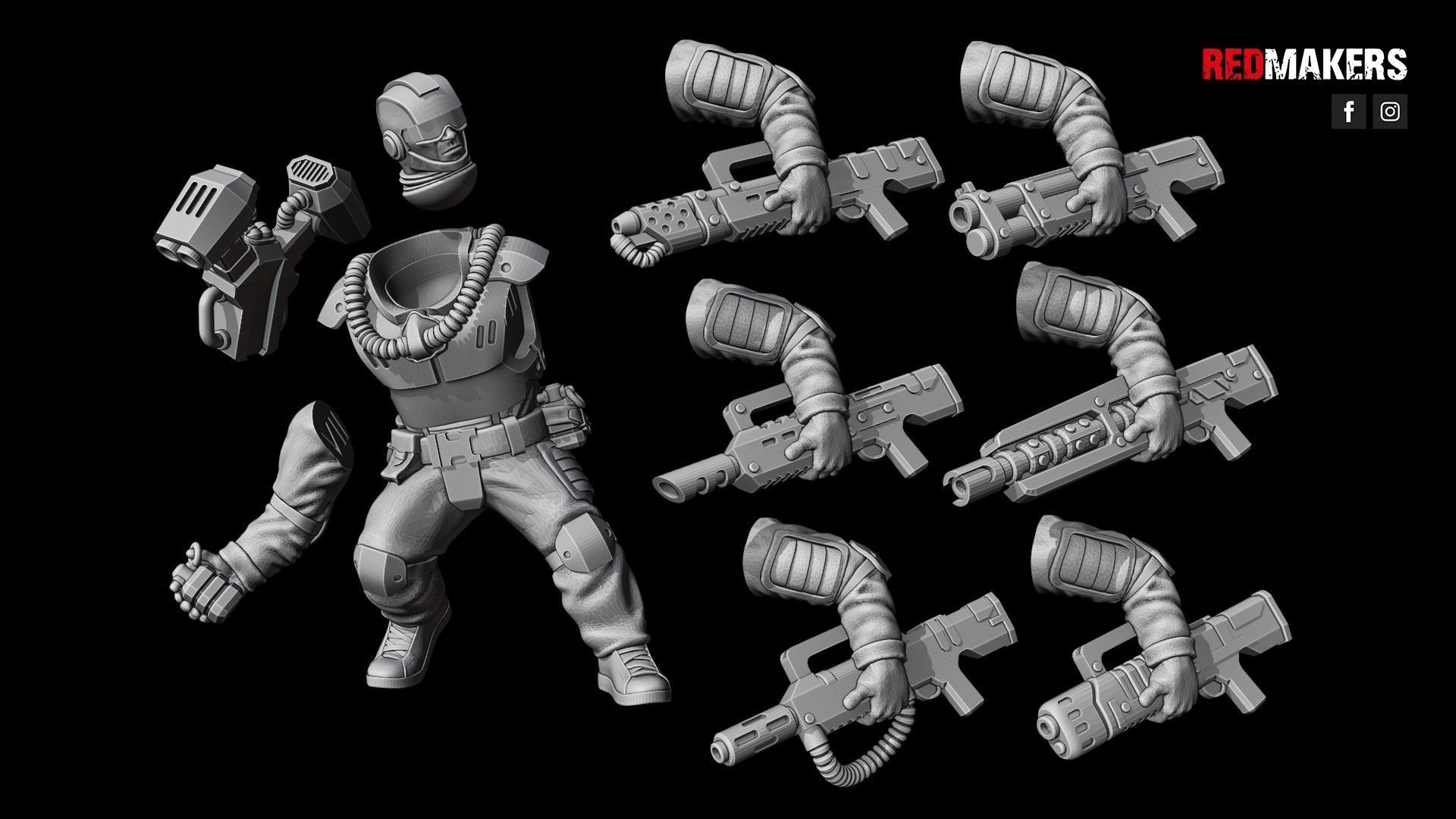 Airborne Division - Squad of the Imperial Force 3D print model_47