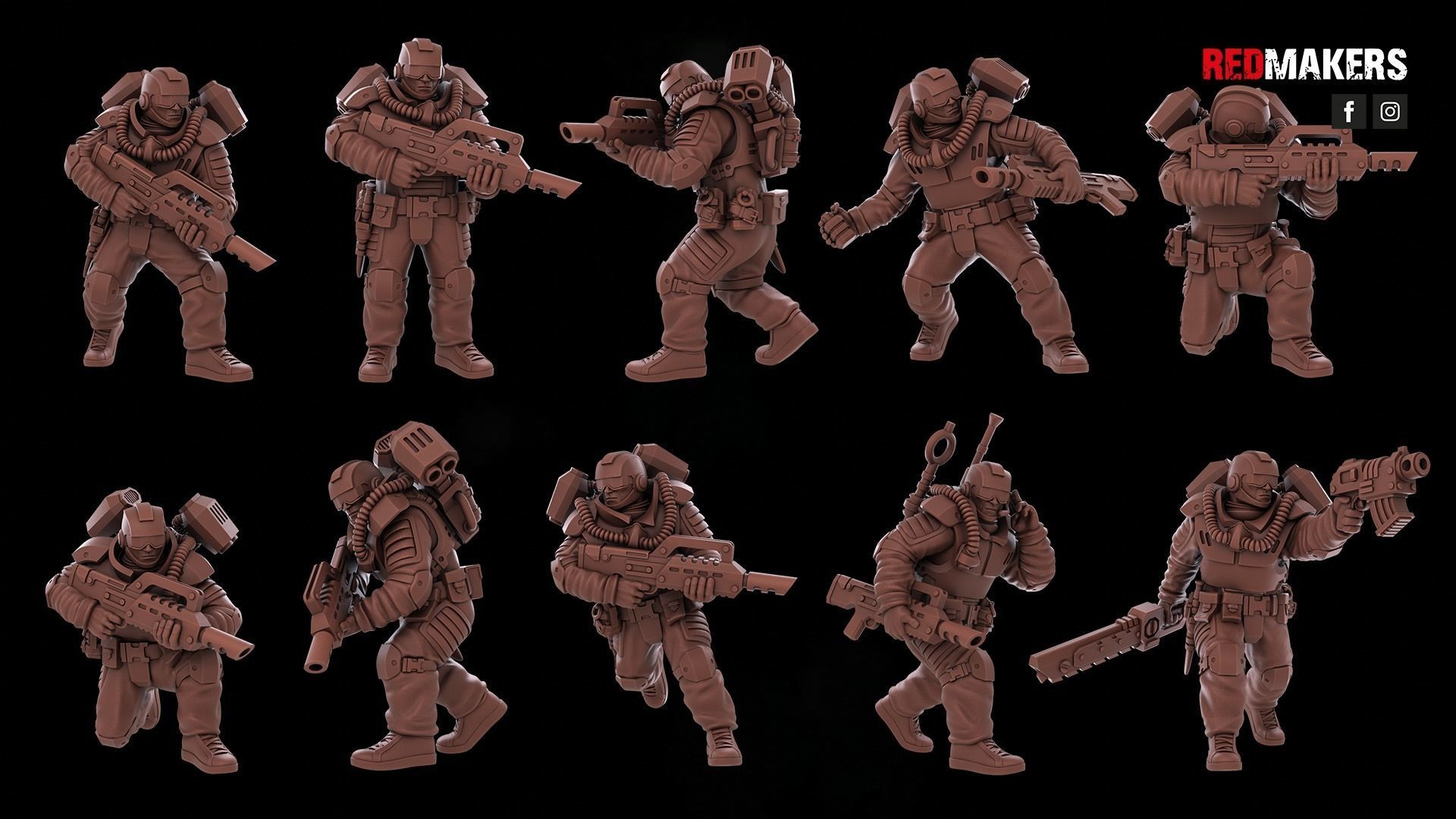 Airborne Division - Squad of the Imperial Force 3D print model_2