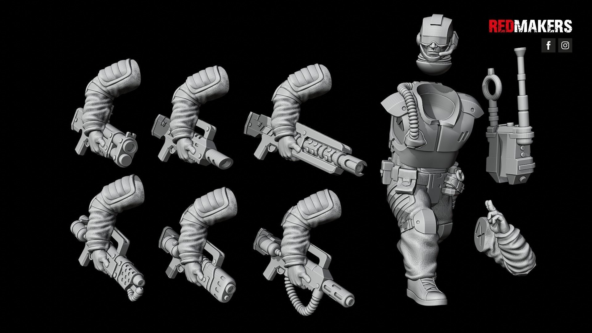 Airborne Division - Squad of the Imperial Force 3D print model_53