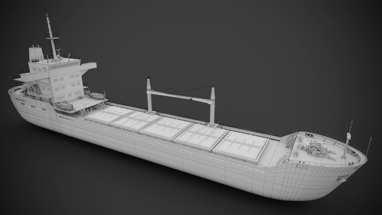 Bulk carrier 3D model_12