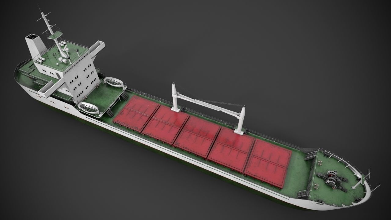Bulk carrier 3D model_7