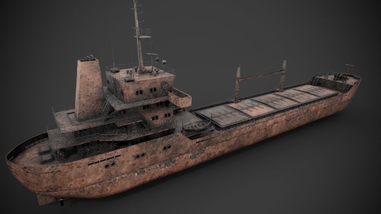 Bulk carrier 3D model_11