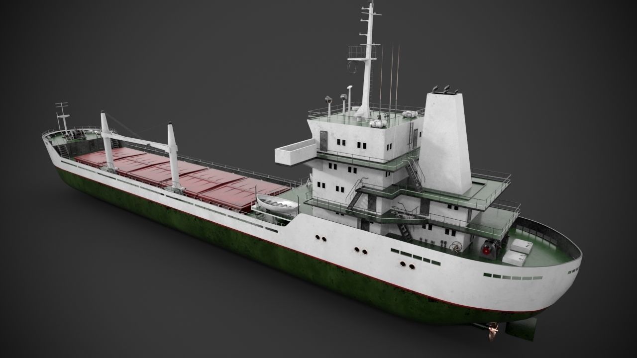 Bulk carrier 3D model_5
