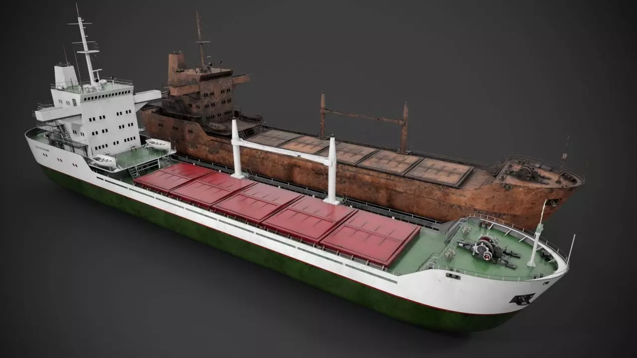Bulk carrier 3D model_0