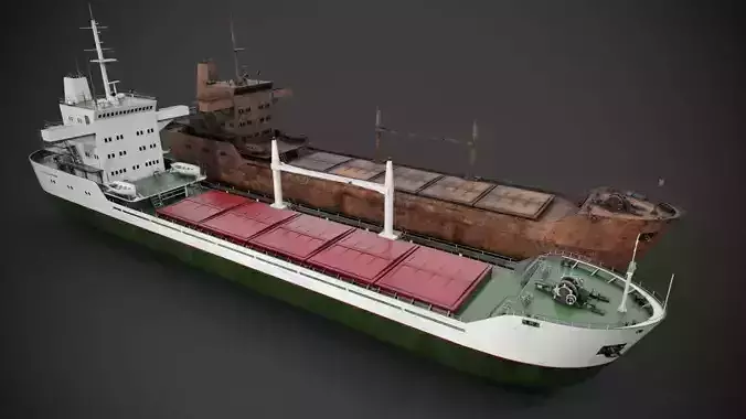 Bulk carrier 3D model