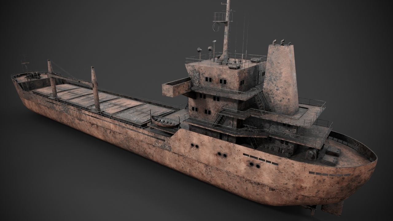 Bulk carrier 3D model_10