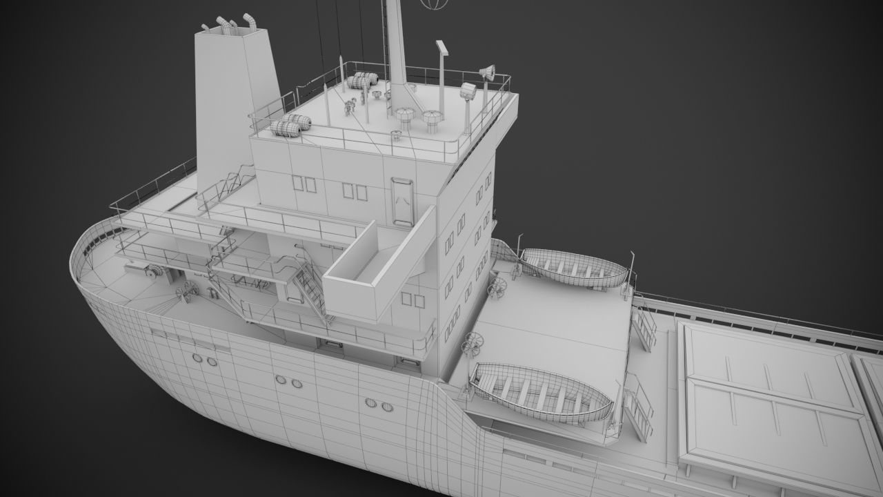 Bulk carrier 3D model_13