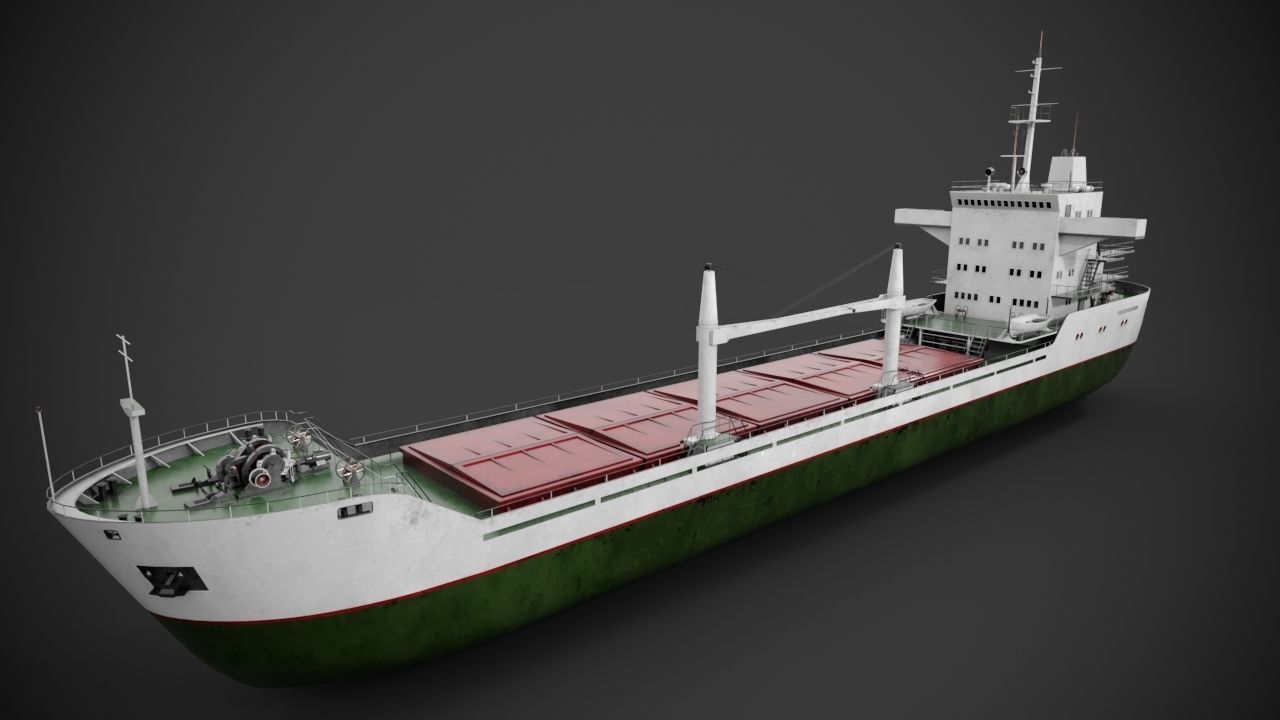 Bulk carrier 3D model_4