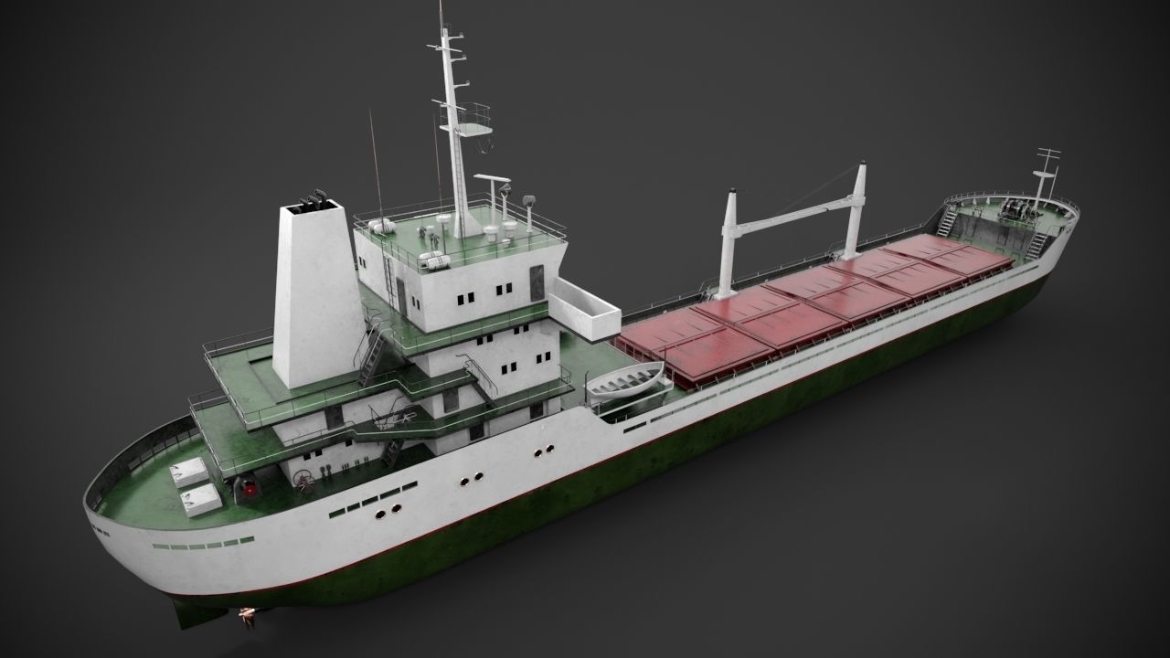 Bulk carrier 3D model_6