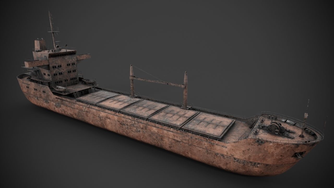 Bulk carrier 3D model_8