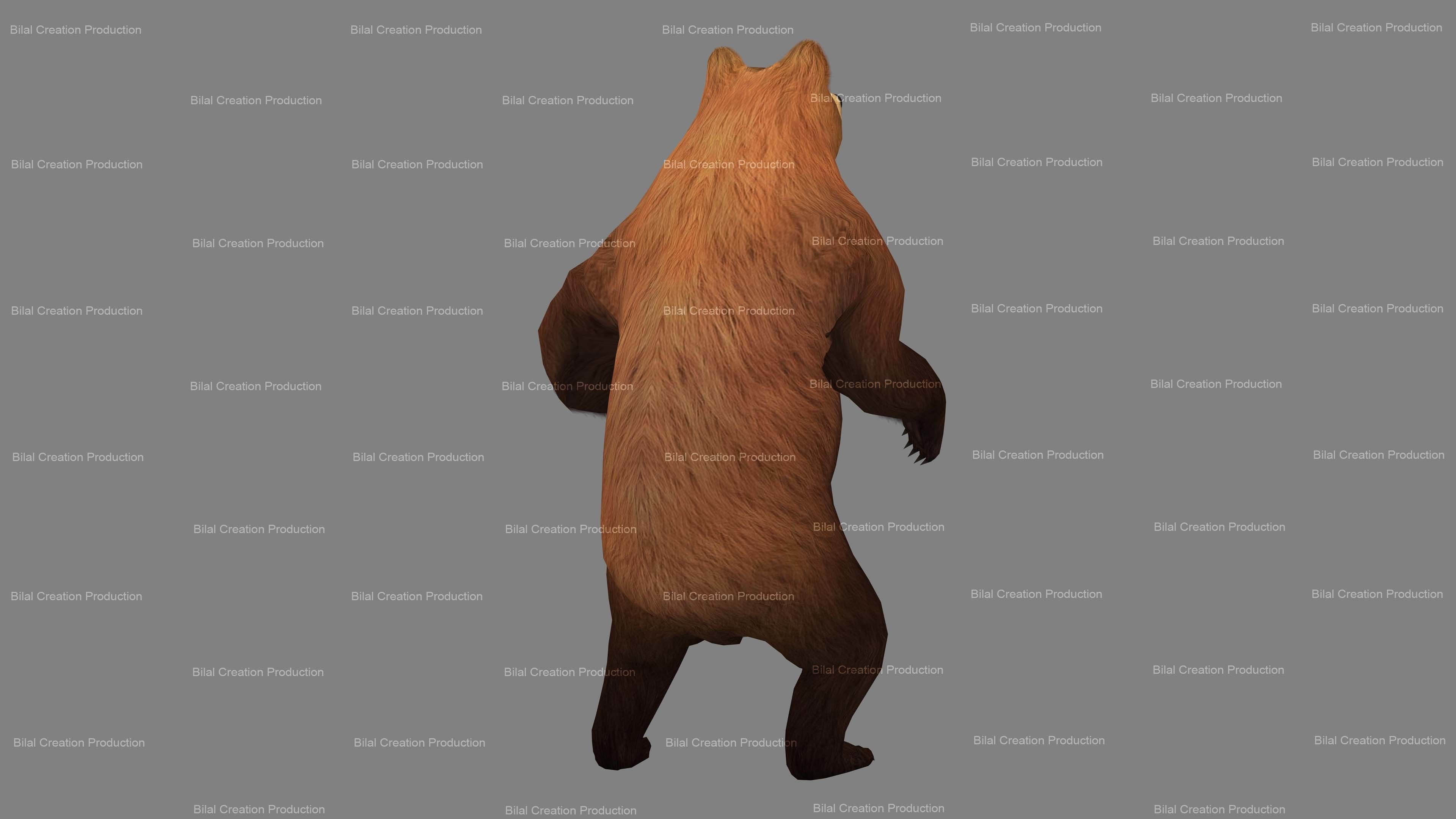 Bear Rigged Animated 10 Low-poly 3D model_8
