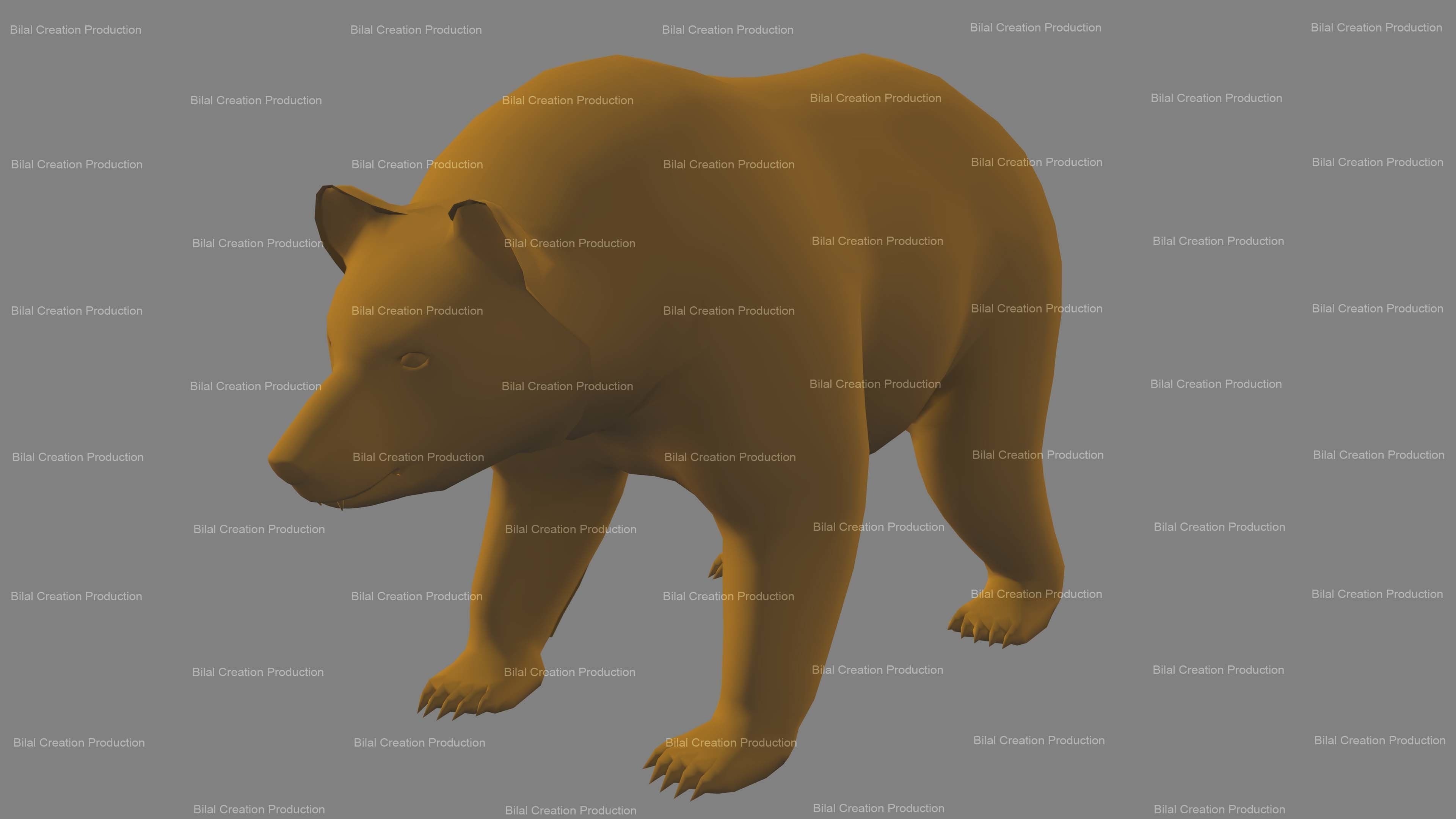 Bear Rigged Animated 10 Low-poly 3D model_18