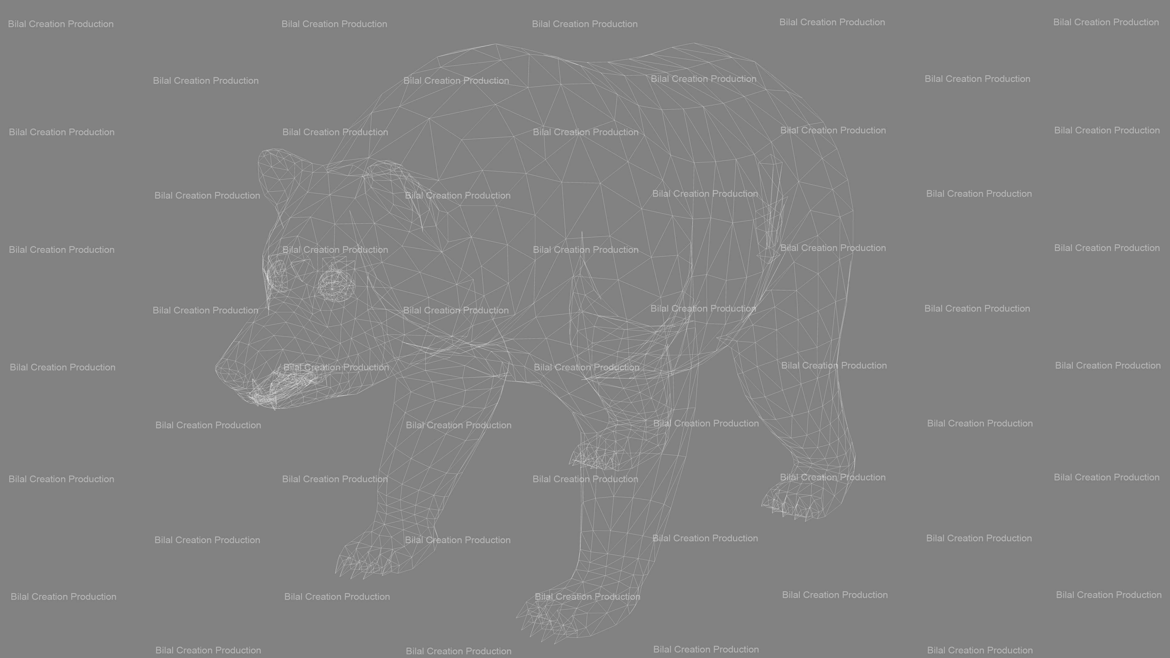 Bear Rigged Animated 10 Low-poly 3D model_20