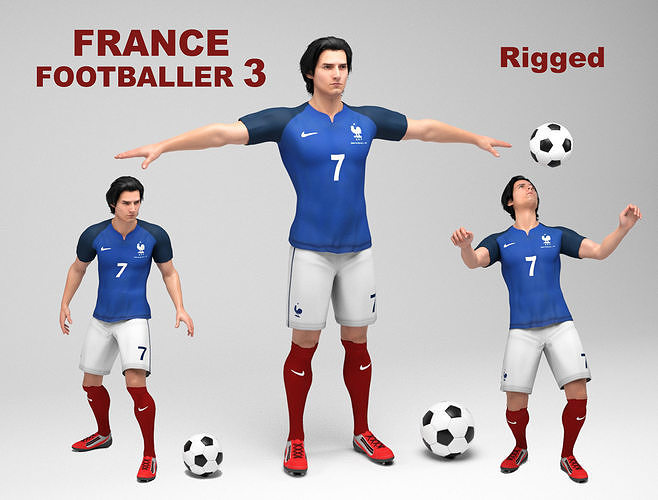 France footballer 3 3D model