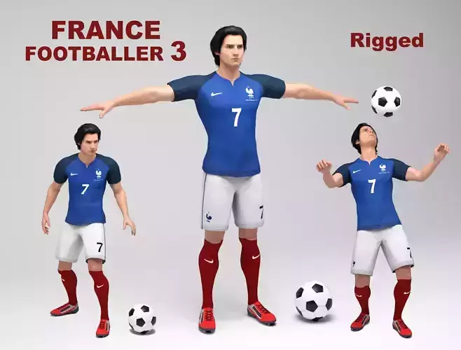 France footballer 3 3D model