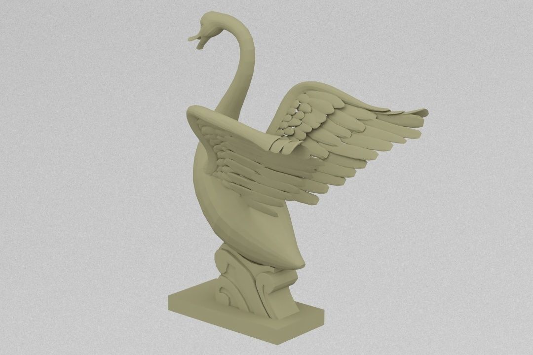 graceful swan 3D print model_2