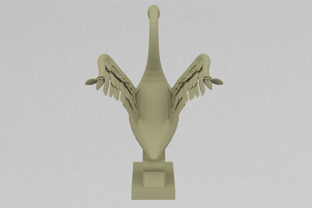 graceful swan 3D print model_3