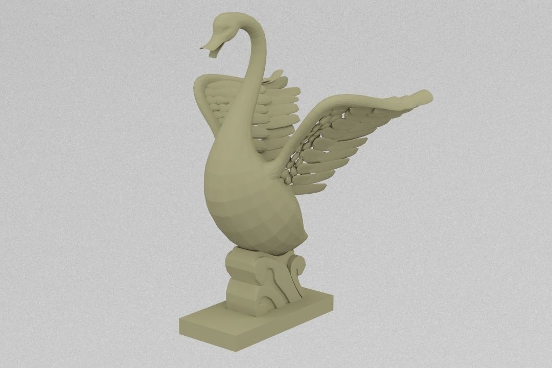 graceful swan 3D print model_1