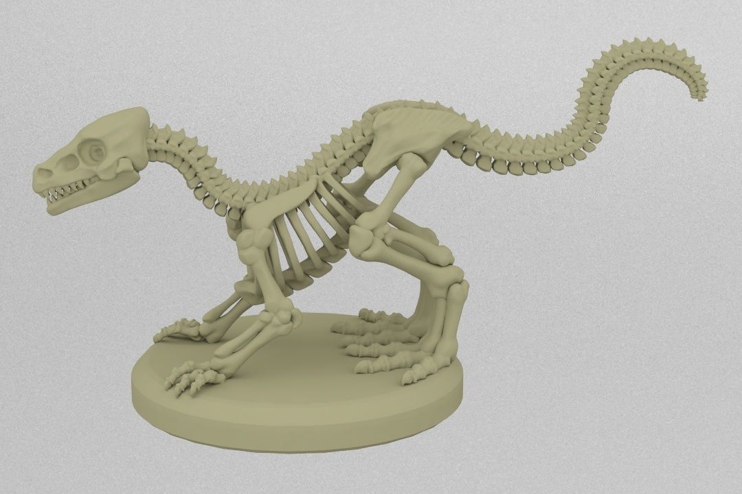 Undead Raptor 3D print model_3