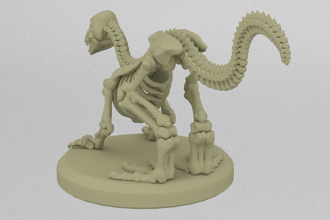 Undead Raptor 3D print model_4