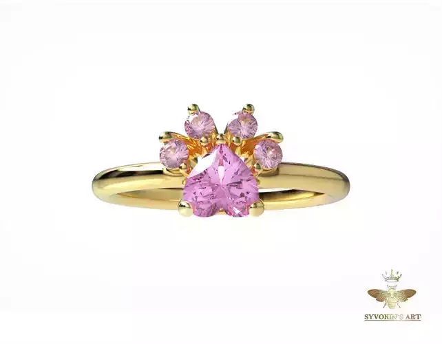 Cute paw ring for kids 