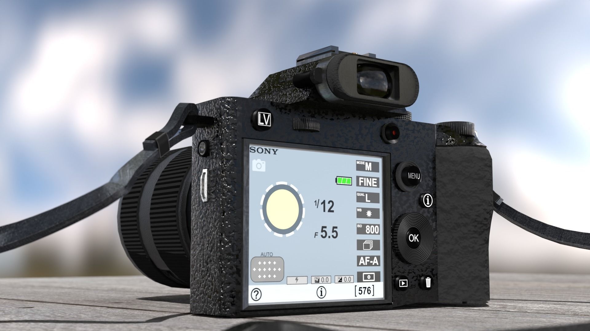 Sony Alpha photocamera 3D model_2