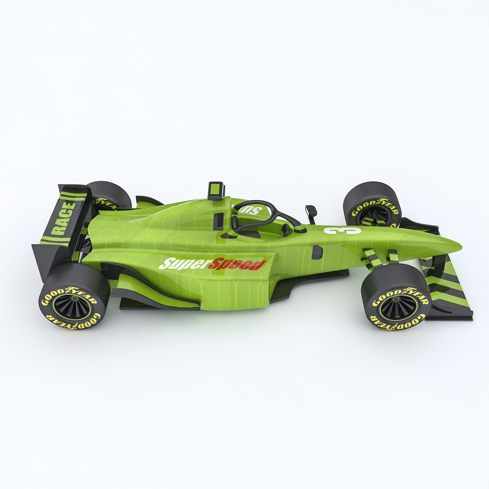 Formula 1 car model 08 Low-poly 3D model_3