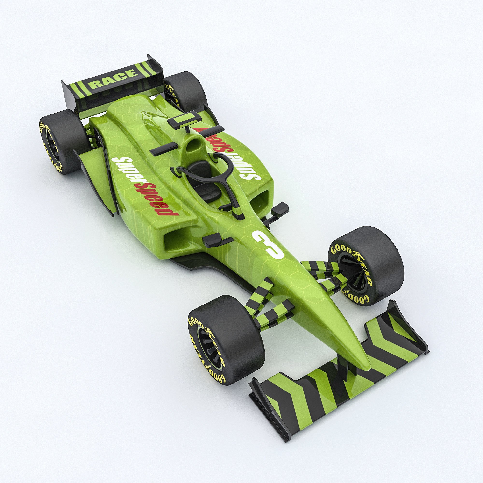 Formula 1 car model 08 Low-poly 3D model_2