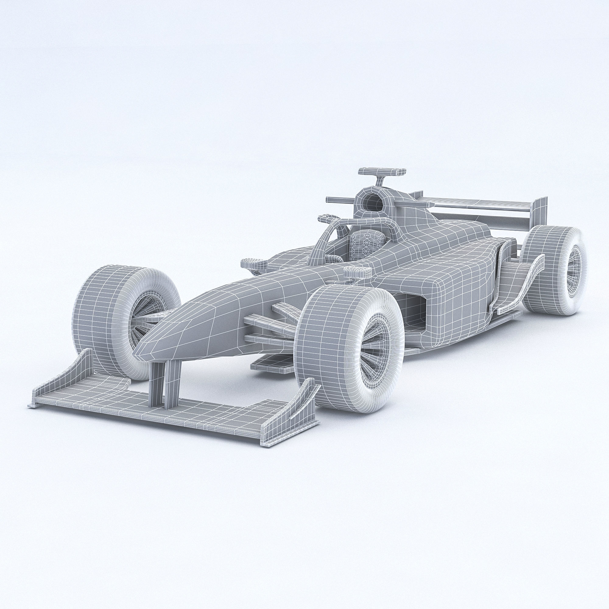Formula 1 car model 08 Low-poly 3D model_6