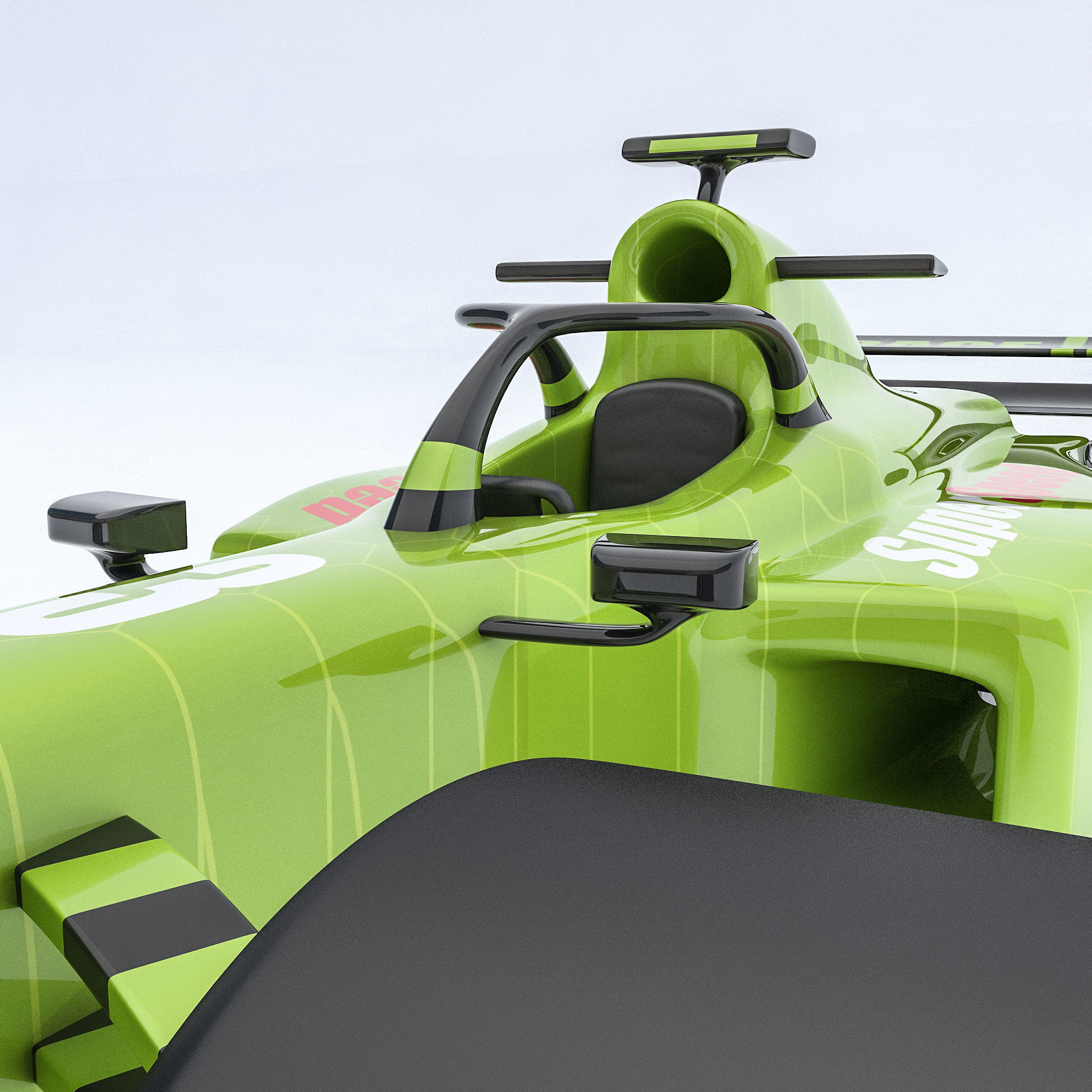 Formula 1 car model 08 Low-poly 3D model_4