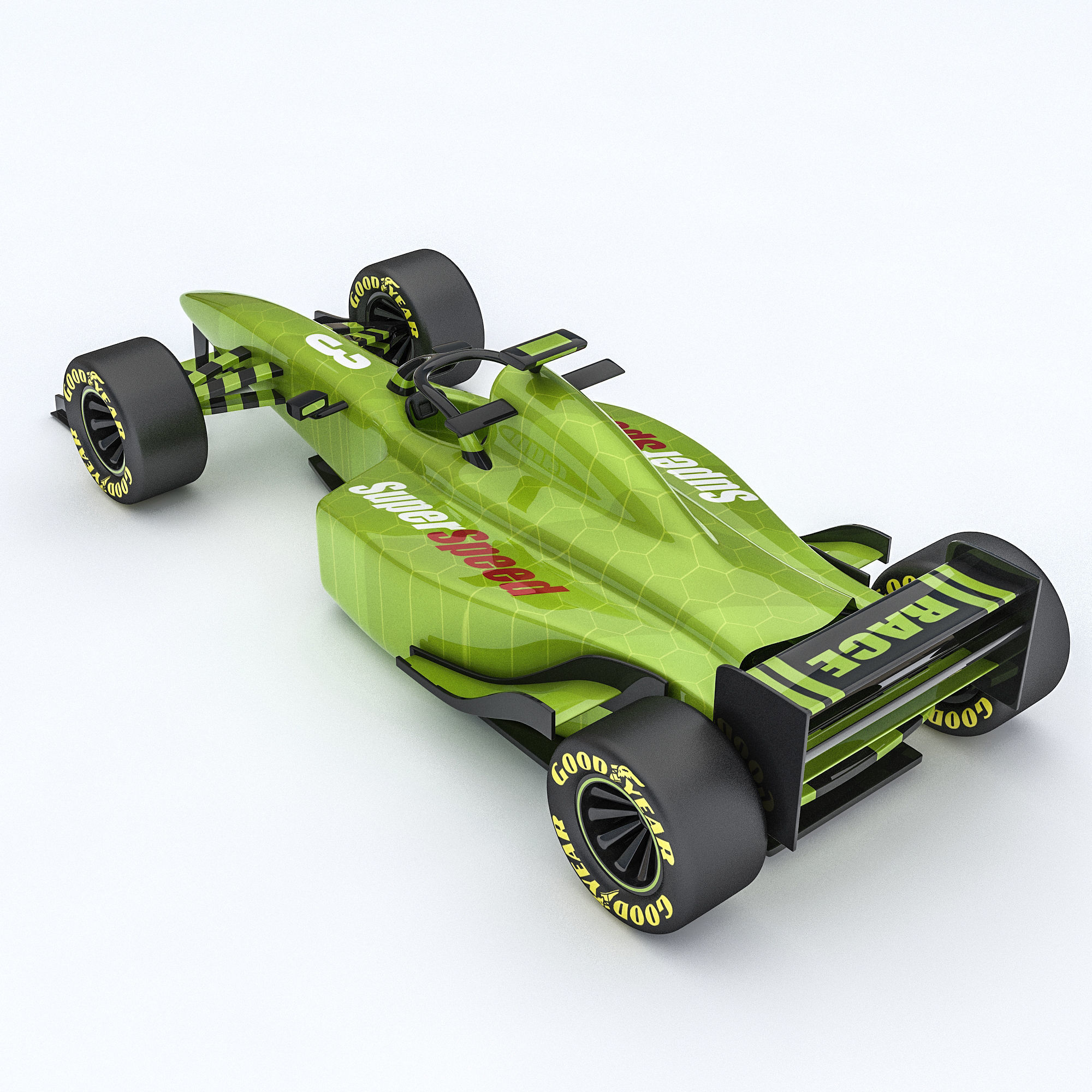 Formula 1 car model 08 Low-poly 3D model_1