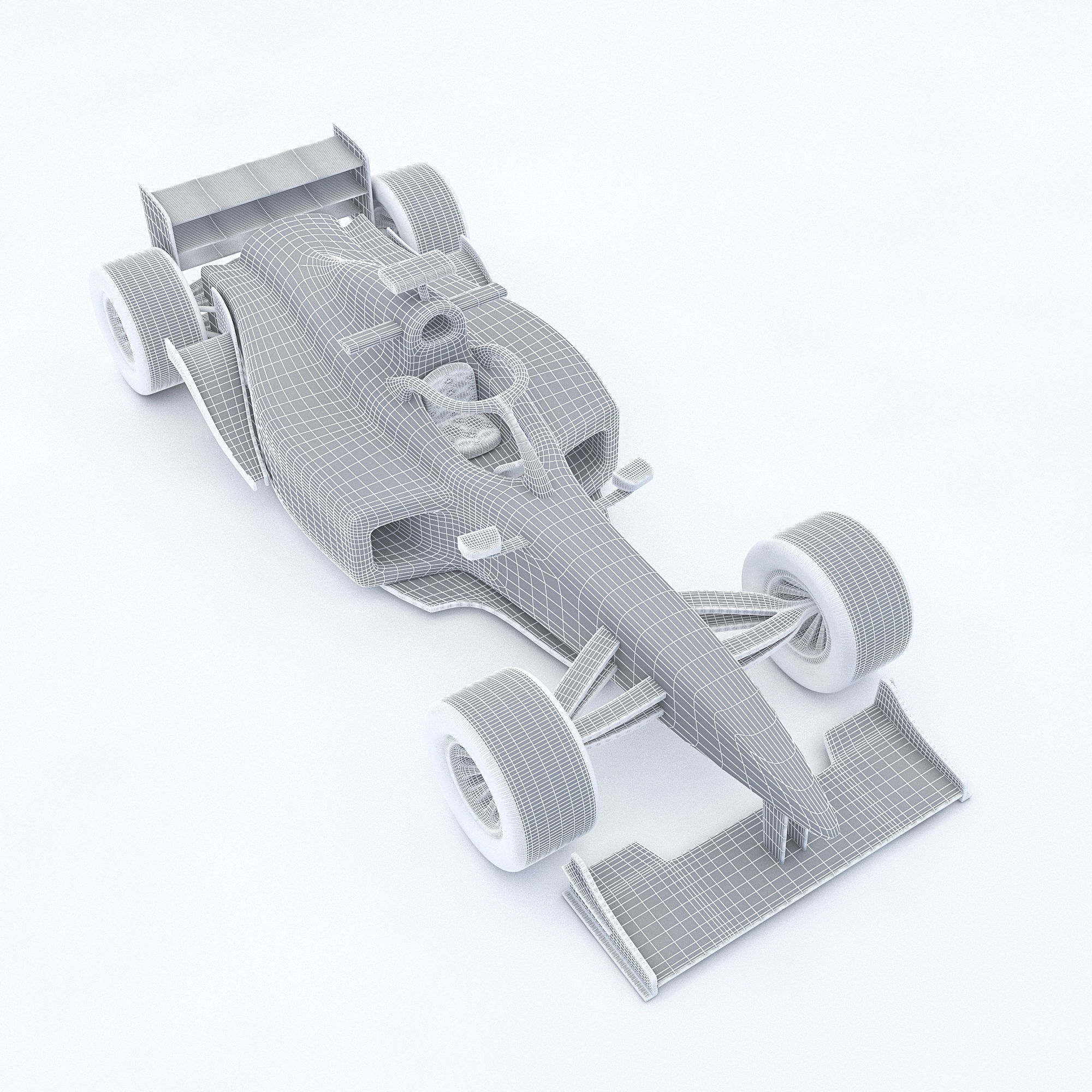 Formula 1 car model 08 Low-poly 3D model_7