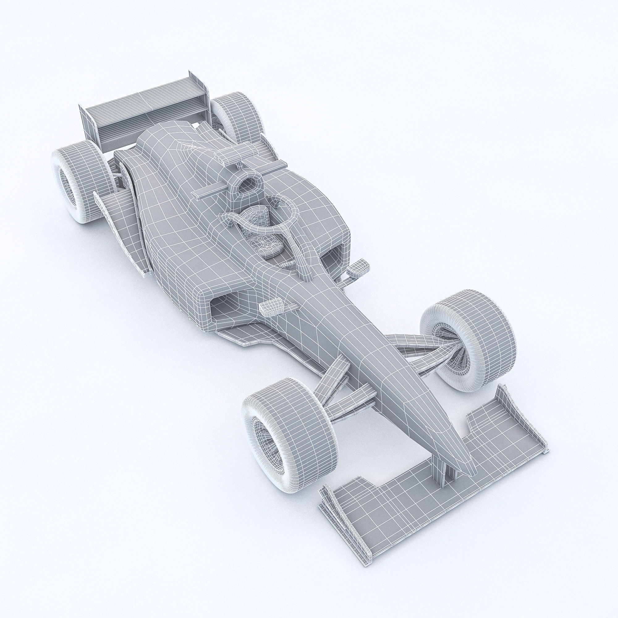 Formula 1 car model 08 Low-poly 3D model_5
