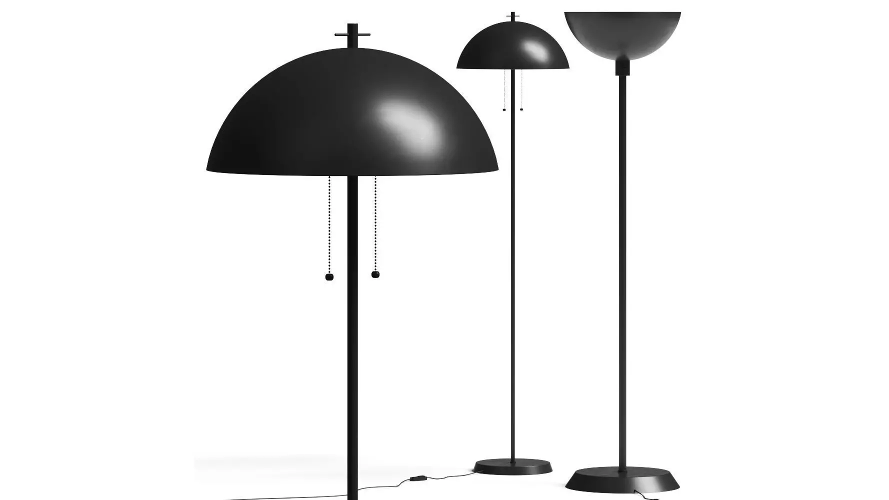 Pottery Barn Caufield Metal Dome Floor Lamps 3D model