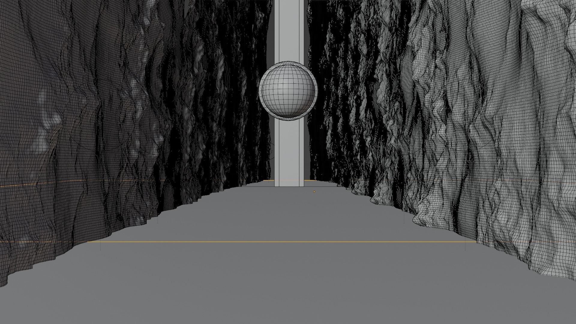 colorful sci-fi tunnel scene landscape model Low-poly 3D model_4