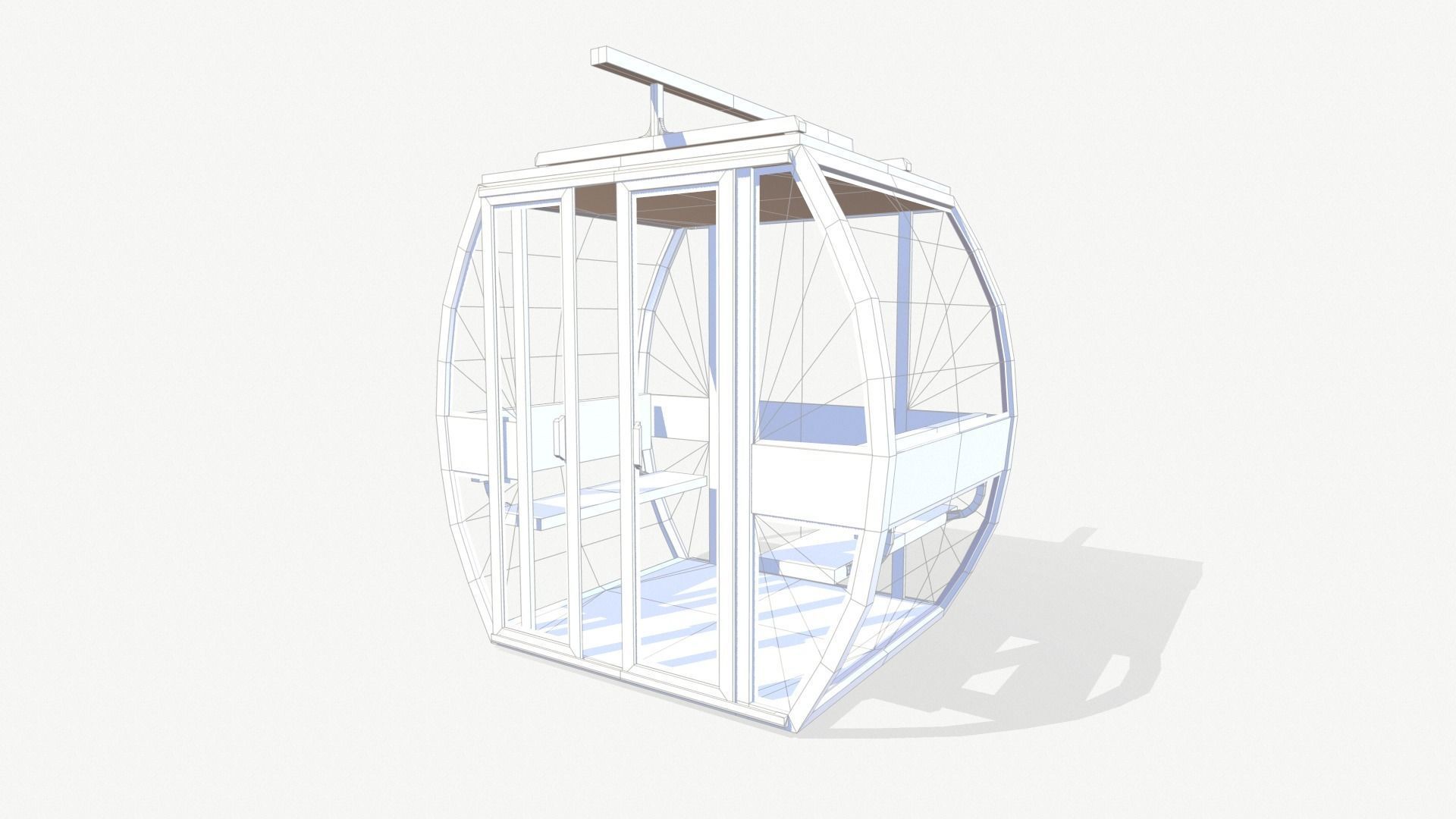 Ferris Wheel Cart Low-poly 3D model_9