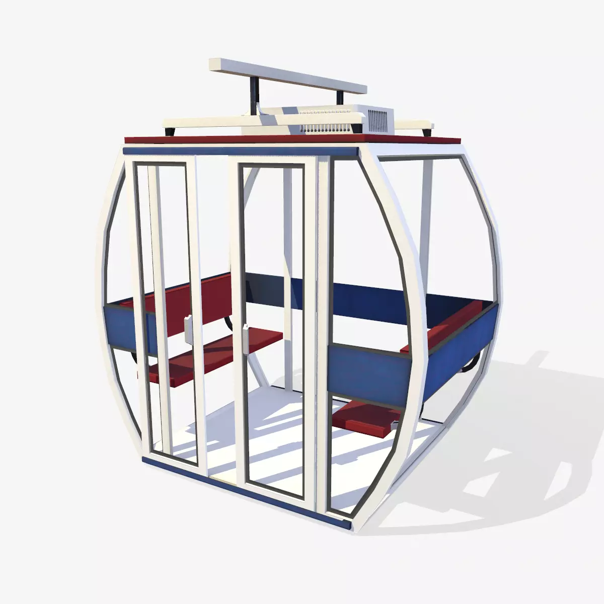 Ferris Wheel Cart Low-poly 3D model_0