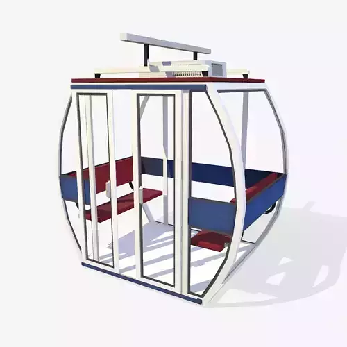 Ferris Wheel Cart Low-poly 3D model