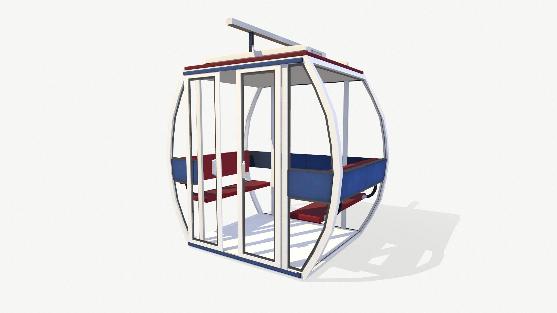 Ferris Wheel Cart Low-poly 3D model_4