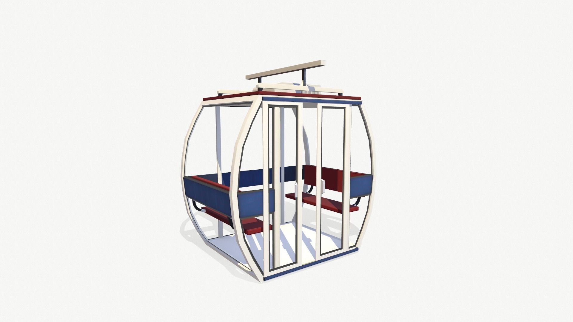 Ferris Wheel Cart Low-poly 3D model_8