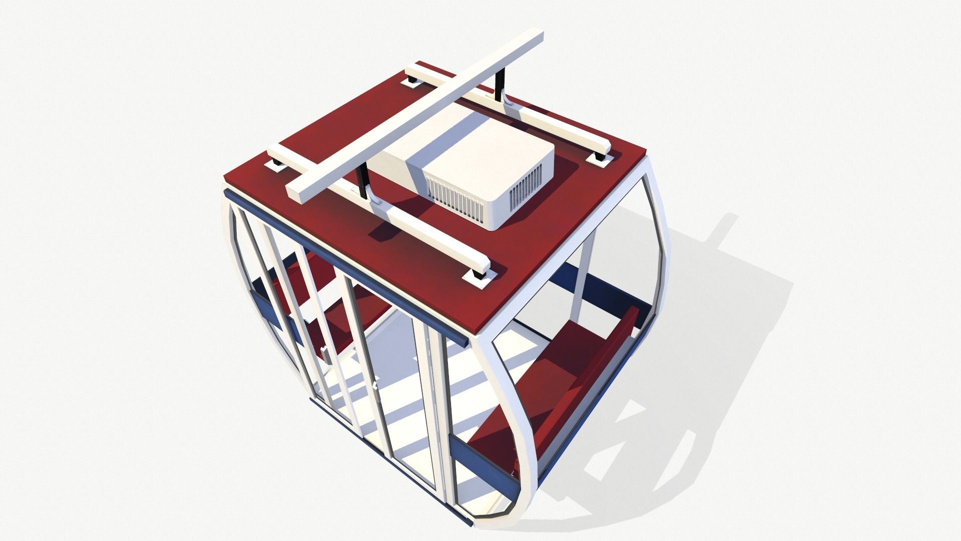 Ferris Wheel Cart Low-poly 3D model_6