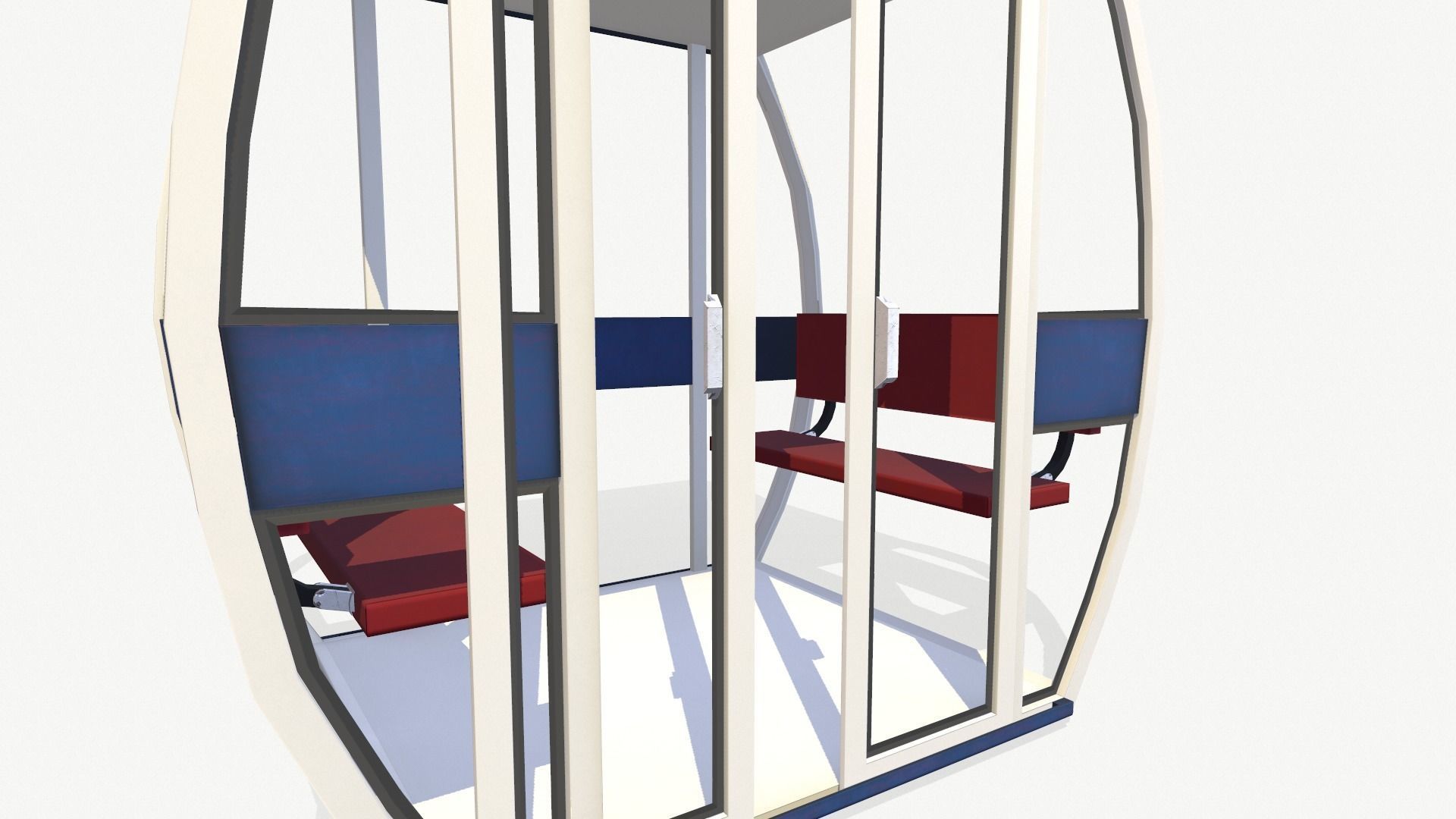 Ferris Wheel Cart Low-poly 3D model_7