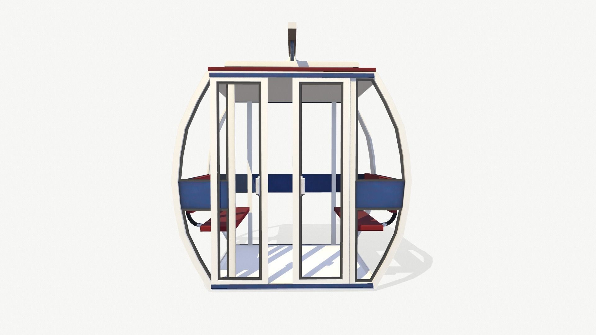 Ferris Wheel Cart Low-poly 3D model_5