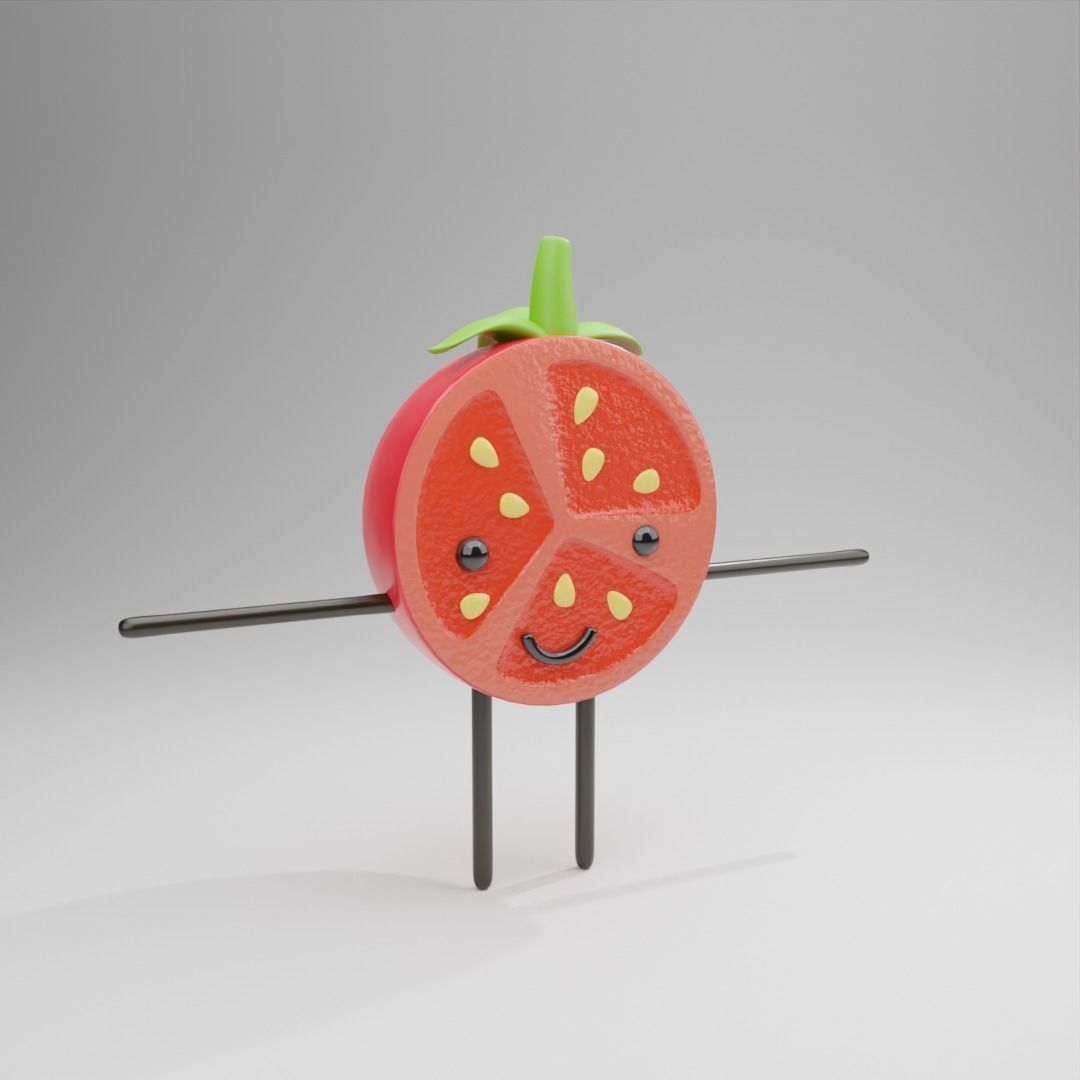 Fruit characters 3D model_12