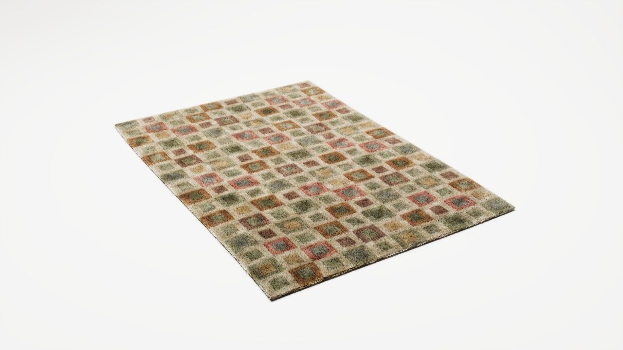 CARPET WOOL INTERIOR MODEL  Low-poly 3D model_2