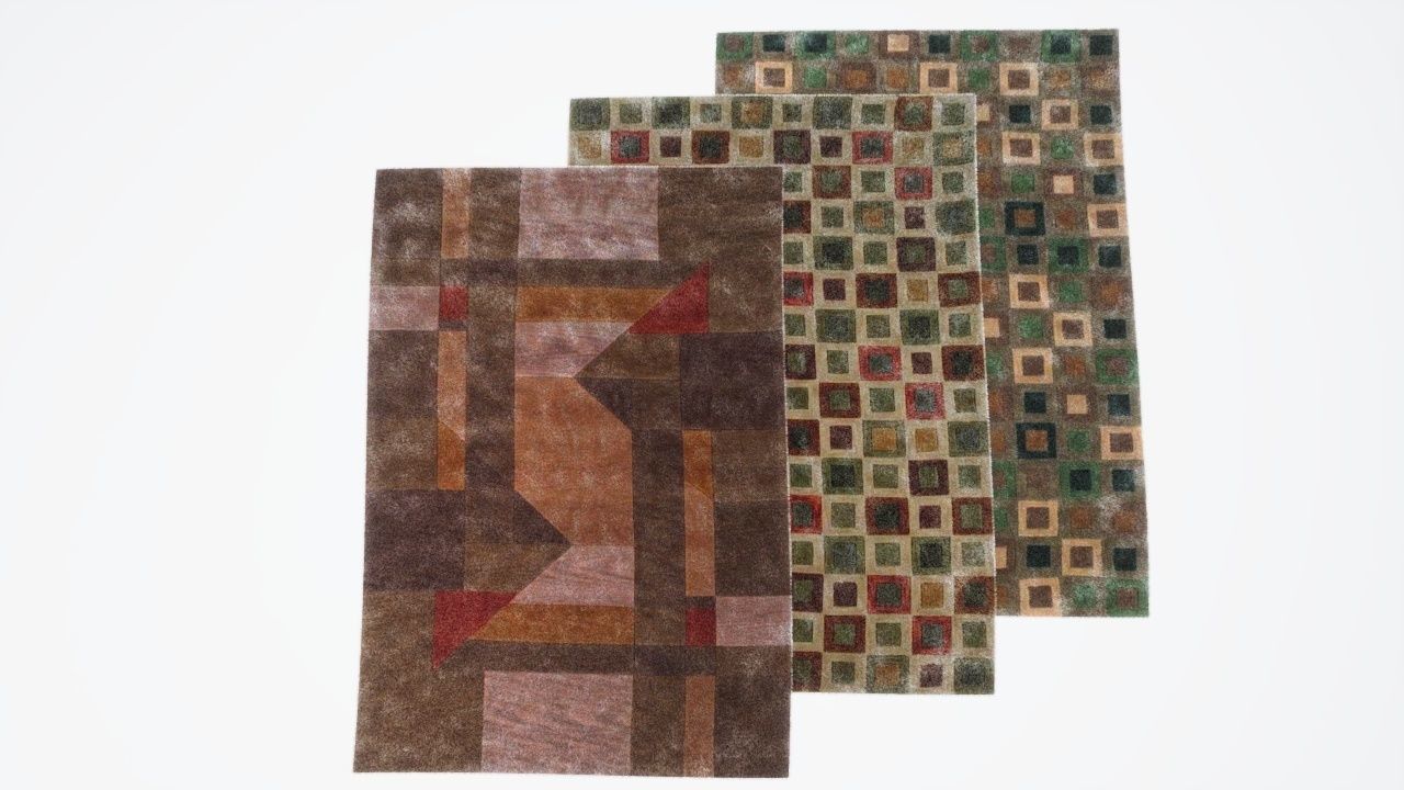 CARPET WOOL INTERIOR MODEL  Low-poly 3D model_5