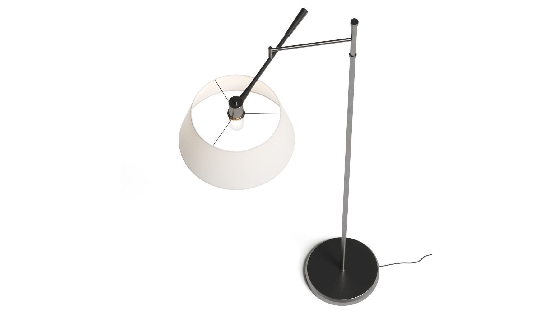 Pottery Barn Dahlia Metal Articulating Sectional Floor Lamp 3D model_1