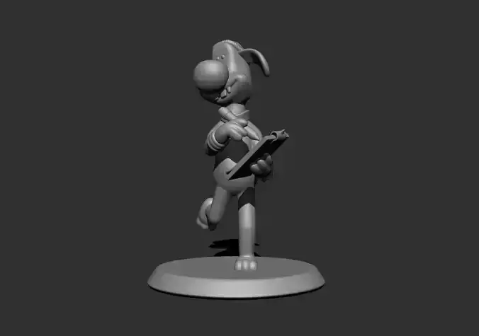 Blitzer character holding book 3D print model